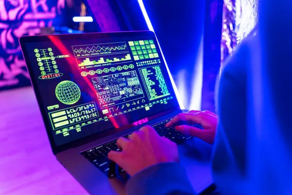 data op laptop voor centre
